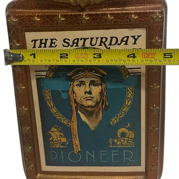 1976 Beam Bourbon Decanter Rockwell Pioneer Saturday Evening Post Vintage Bar - Picture 12 of 13